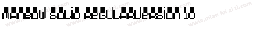 Manbow Solid RegularVersion 1000字体转换
